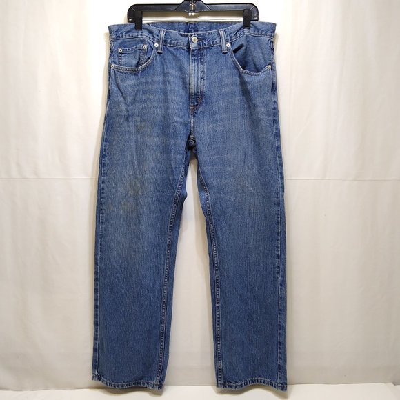 Levi's 559 Relaxed Straight Fit Denim Blue Jeans 38x30 Red Tag Vintage EUC - Picture 1 of 7